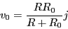 \begin{displaymath}v_0 = \frac{R R_0}{R+R_0} j\end{displaymath}