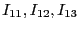 $I_{11}, I_{12},I_{13}$