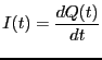 $\displaystyle I(t) = \frac{dQ(t)}{dt}$