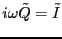 $i \omega \tilde{Q} = \tilde{I}$