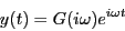 \begin{displaymath}y(t) = G(i\omega)e^{i\omega t}\end{displaymath}