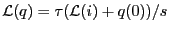 $\mathcal{L}(q) = \tau (\mathcal{L}(i)+q(0))/s$