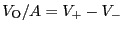 $V_{\rm O}/A = V_+ -
V_-$