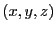 $(x,y,z)$